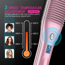 Load image into Gallery viewer, Straight-out- Heated Hair Straightening Comb
