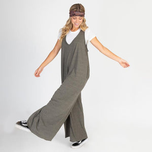 Deevia-Oversized Knit Jumpsuit